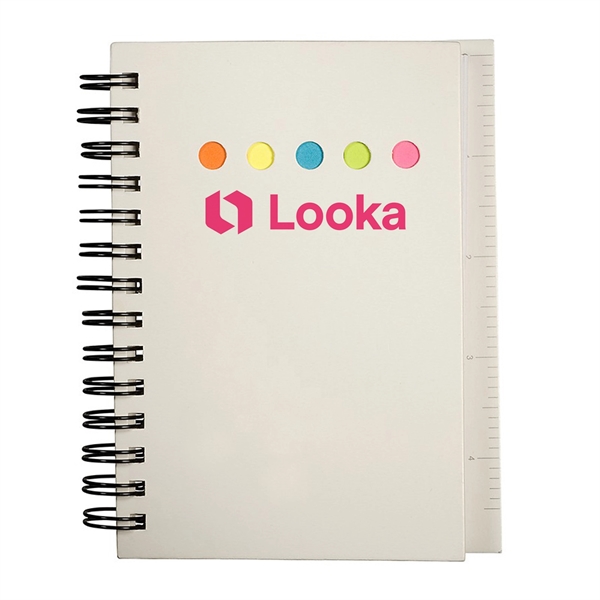 White color option for Eco Friendly Sticky Book With Ruler