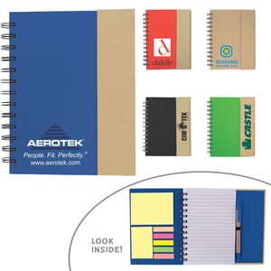 Photo of Eco Recycled Journal With Sticky Notes, Flags And Pen