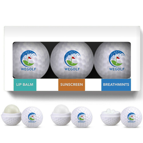 Main photo of 3 Pack Golf Ball Lip Moisturizer, Mints & Sunscreen