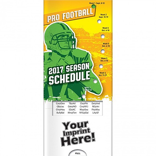 Photo of Pocket Slider   Pro Football   2017 Season Schedule