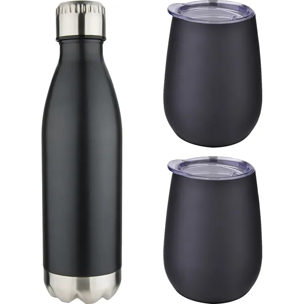 Bottle Black/Tumbler Black color option for Stainless Gift Set