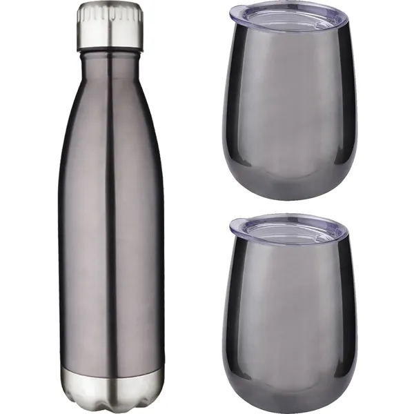 Bottle Gunmetal Tumbler Gunmetal color option for Stainless Gift Set