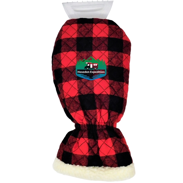 Black/Red Plaid color option for Glacier Breaker Ice Scraper Mitt