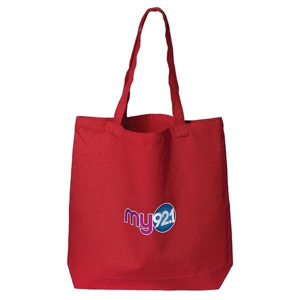 Red color option for Tote Bag: 18” W X 15.5” H X 4” D