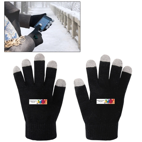 Black Gray color option for Knit Touch Screen Gloves