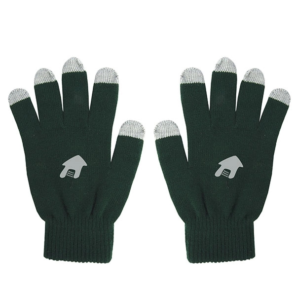 Forest Green Gray color option for Knit Touch Screen Gloves