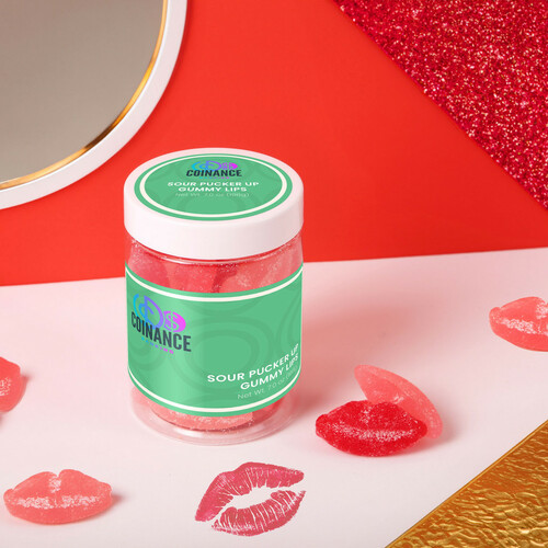 Photo of Sour Pucker Up Gummy Lips: Large Jar