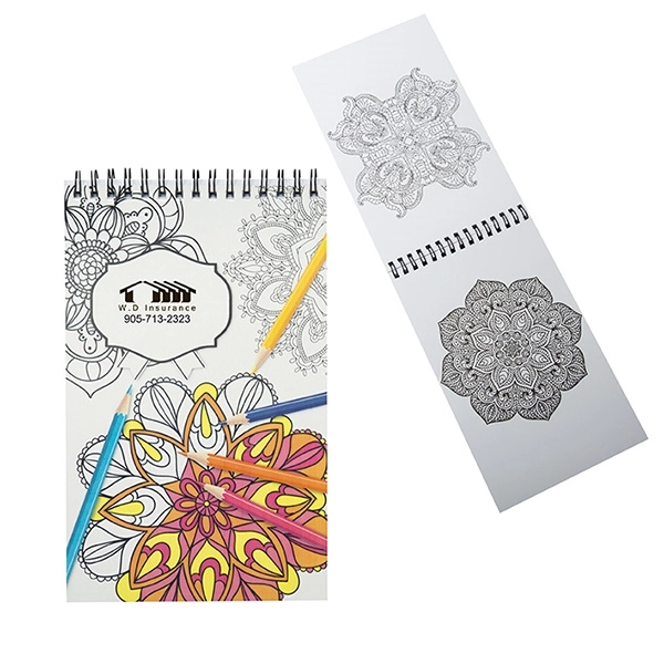 White color option for Mini Colouring Book With Spiral Binding