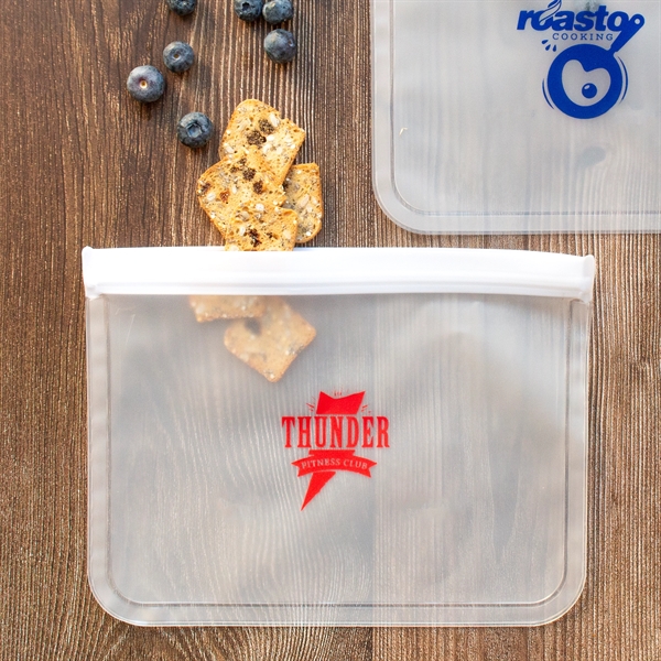 Clear White color option for Slip Zip Large Reusable Storage Bag