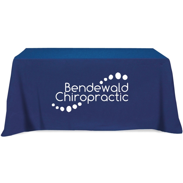 Navy Blue color option for Flat 4 Sided Table Cover   Fits 6 Foot Standard Table: Poly Cotton