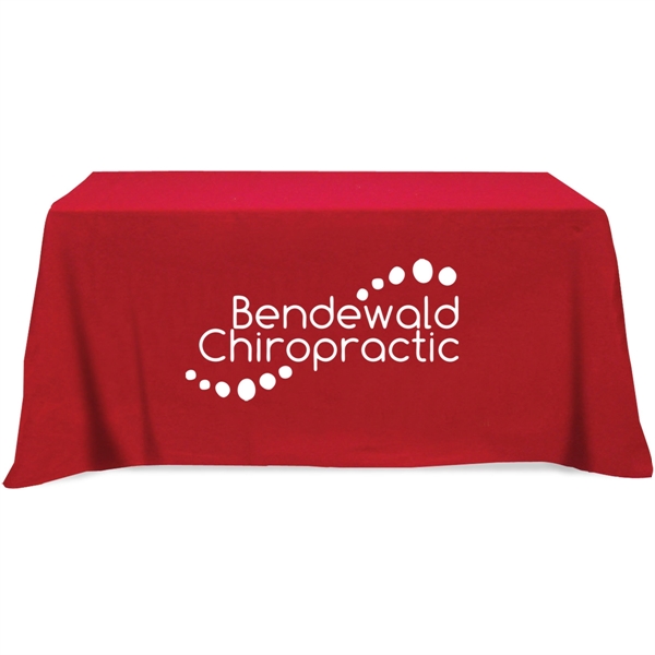 Red color option for Flat 4 Sided Table Cover   Fits 6 Foot Standard Table: Poly Cotton