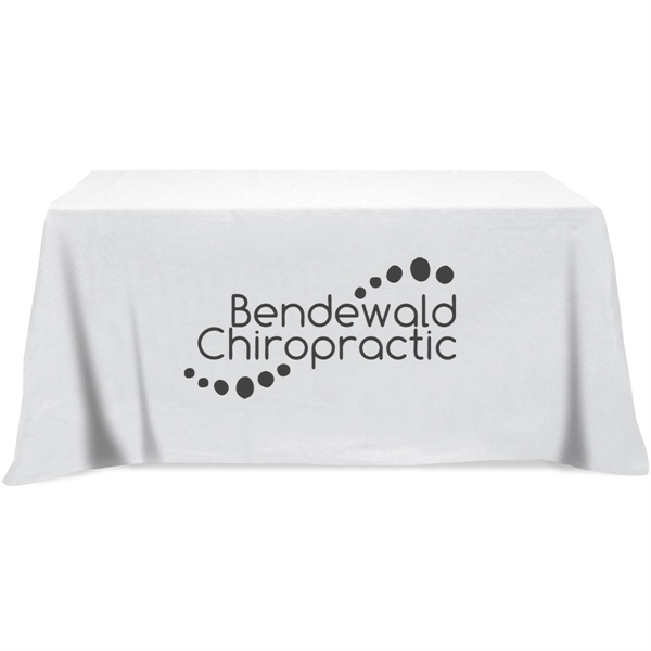 White color option for Flat 4 Sided Table Cover   Fits 6 Foot Standard Table: Poly Cotton
