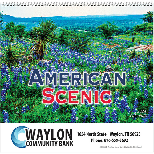 Photo of American Scenic Wall Calendar: 2024 Spiral Bound