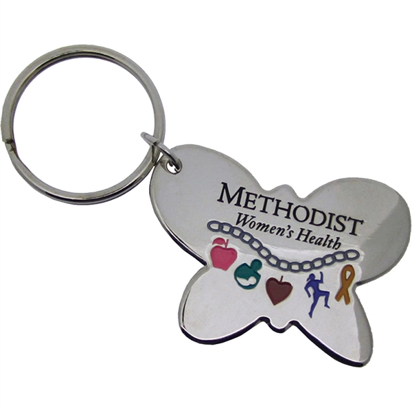 Silver color option for Diestruck Soft Enamel Keychains: Colorfill
