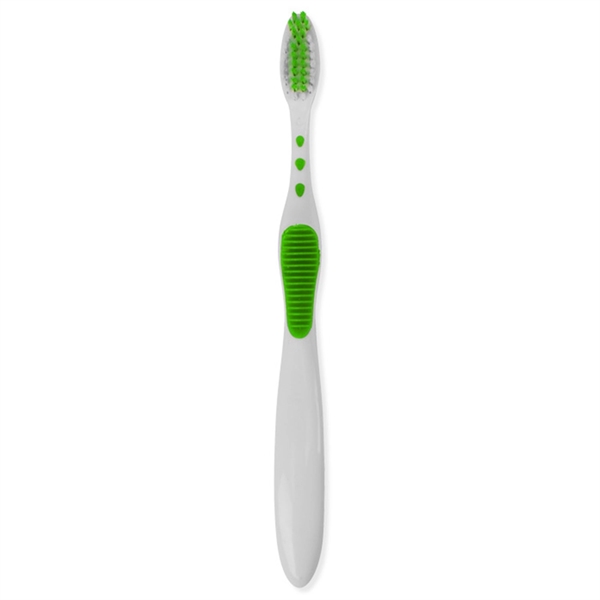Green color option for Rubber Grip Toothbrush
