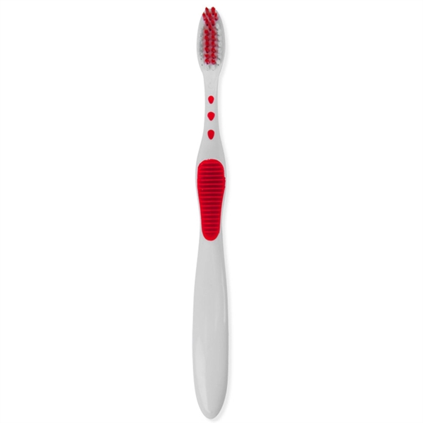 Red color option for Rubber Grip Toothbrush
