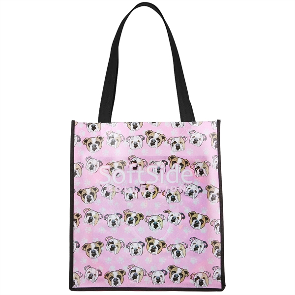 Black color option for 100 Gsm Pet Tote Bag With Black Gusset & Handles: 13" X 13" X 8"