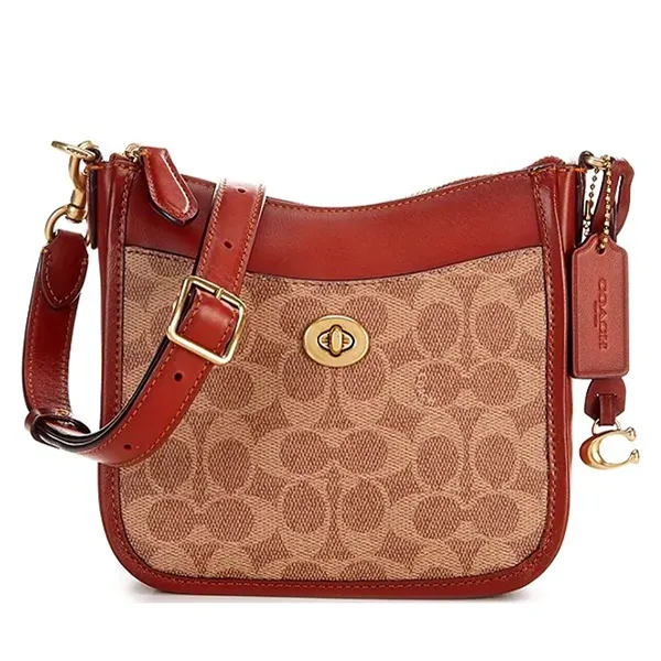 Tan Rust color option for Coach Chaise 19 Coated Sig. Canvas Crossbody