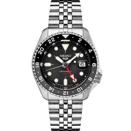 Main photo of Seiko Ssk001 5 Sports Ss Automatic Gmt Black Dial