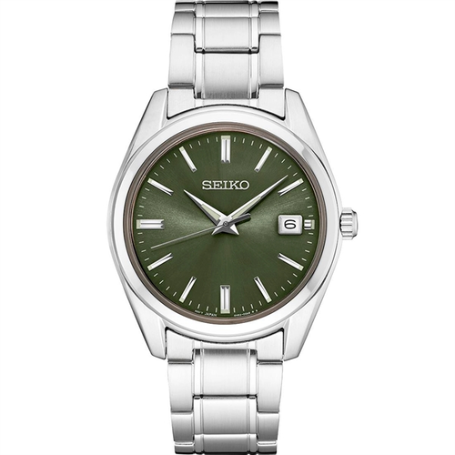 Main photo of Seiko Sur527 Essentials Ss Quartz Green Dial