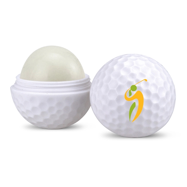 White color option for Golf Ball Shaped Lip Moisturizer Container