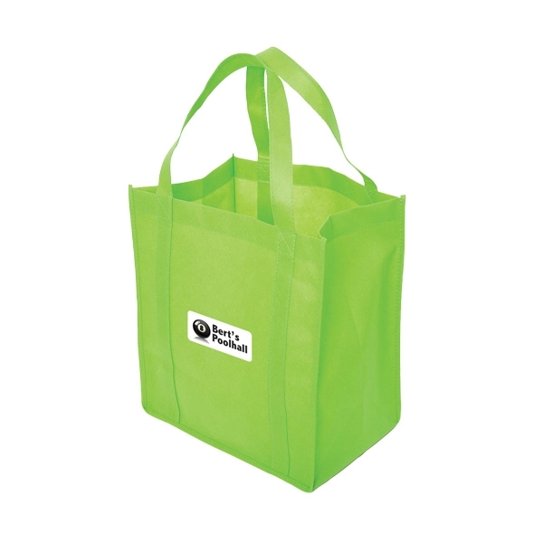 Lime Green color option for Non Woven Tote: 12" W X 13" H X 8" D