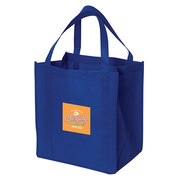 Royal Blue color option for Non Woven Tote: 12" W X 13" H X 8" D