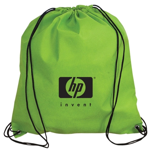 Lime Green color option for Jumbo Non Woven Drawstring Backpack