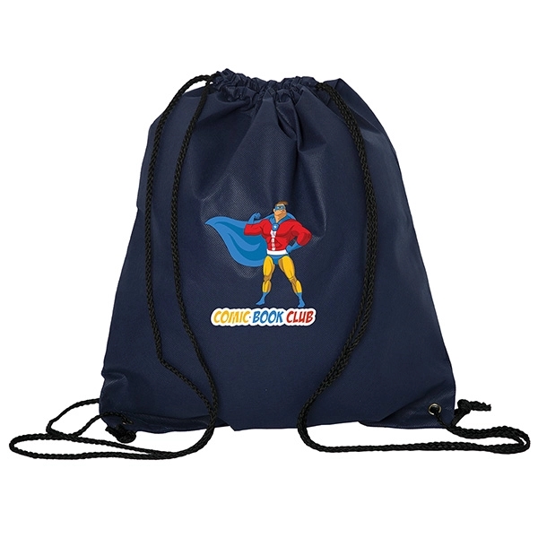 Navy Blue color option for Jumbo Non Woven Drawstring Backpack