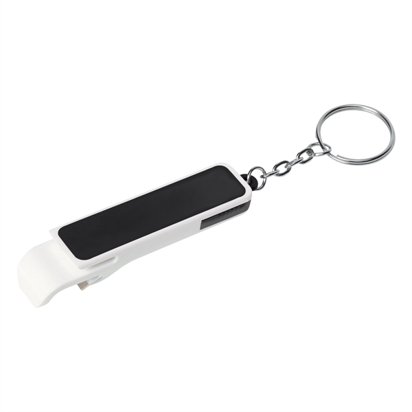White/Black color option for Bottle Opener/Phone Stand Key Chain