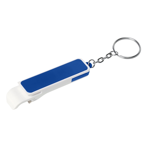 White/Blue color option for Bottle Opener/Phone Stand Key Chain