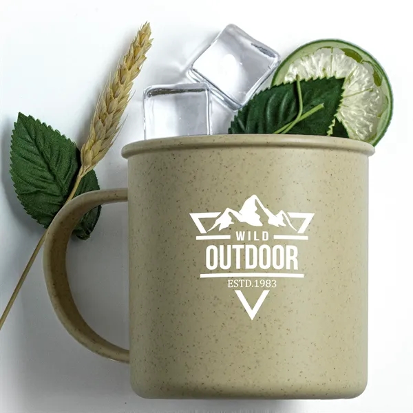 Natural color option for 18 Oz Wheat Cup With Handle