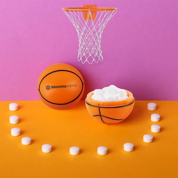 Orange Black color option for Basketball Mint Container