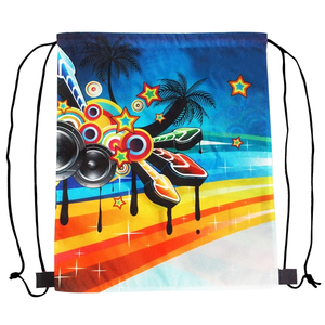 Photo of 210 D Drawstring Bag 2 Sides Full Color Printed: 14" X 17"