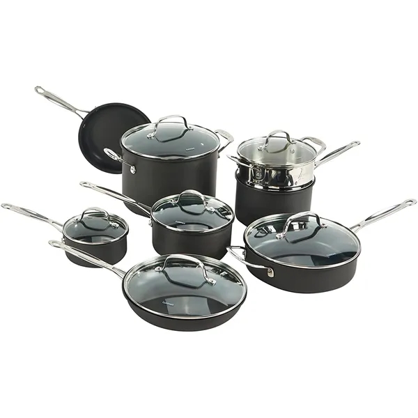 Black color option for Cuisinart 14 Pc Chefs Classic Nonstick Hard Anodized Cookware