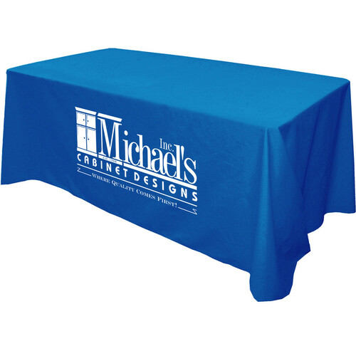 Main photo of Flat 3 Sided Table Cover   Fits 6 Foot Standard Table: Poly Cotton