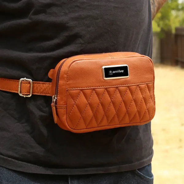 Tan color option for Brea Canyon Leather Cross Body Bag