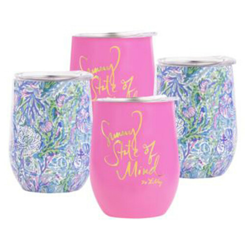 Photo of Lilly Pulitzer Stemless Wine Tumbler 4 Pk