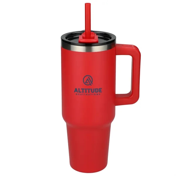 Red (Rd) color option for Pinnacle 40 Oz Vacuum Insulated Eco Friendly Travel Tumbler With Straw