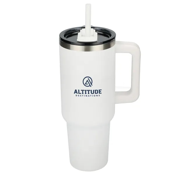White (Wh) color option for Pinnacle 40 Oz Vacuum Insulated Eco Friendly Travel Tumbler With Straw