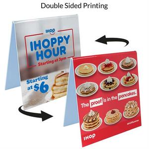 Photo of 3.6" X 4" Plastic Table Tent Sign