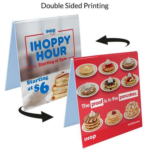 Photo of 3.6" X 4" Plastic Table Tent Sign