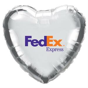 Photo of 18" Round Or Heart 2 Color Spot Print Microfoil Balloons