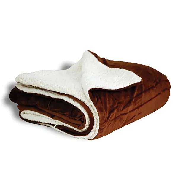 Chocolate Brown color option for Mink Sherpa Blanket