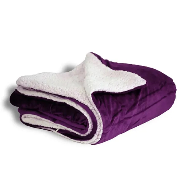 Plum color option for Mink Sherpa Blanket