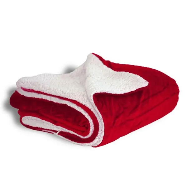 Red color option for Mink Sherpa Blanket