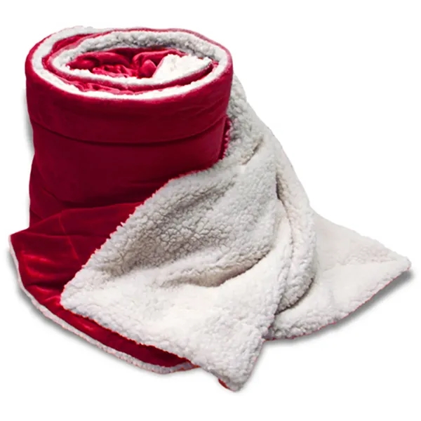 Red color option for Oversized Mink Sherpa Blanket