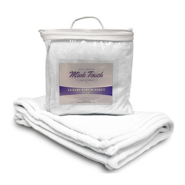 Pure White color option for Mink Touch Baby Blanket