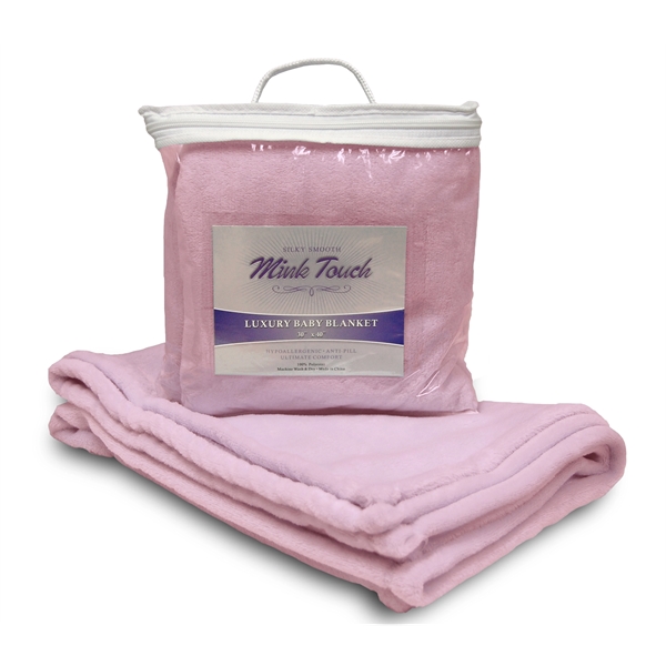 Soft Pink color option for Mink Touch Baby Blanket