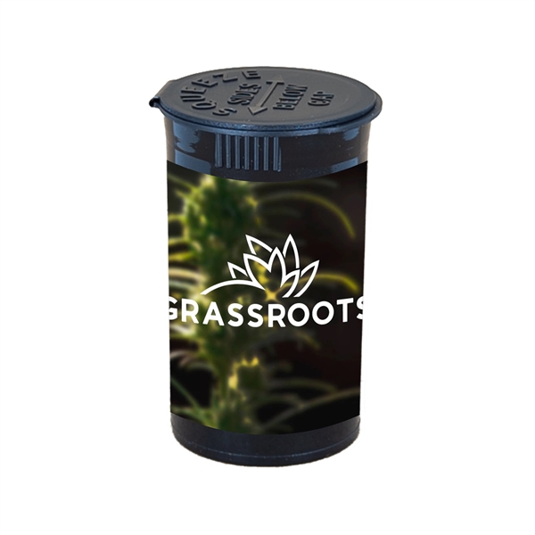 Black color option for 3.5 Gram Squeezetop Child Resistant Vial / Container